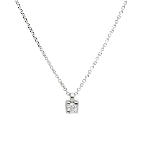 Collana Gazzola Gioielli Donna in Oro bianco Diamante 0.05 Ct 282981BB - 282981BB